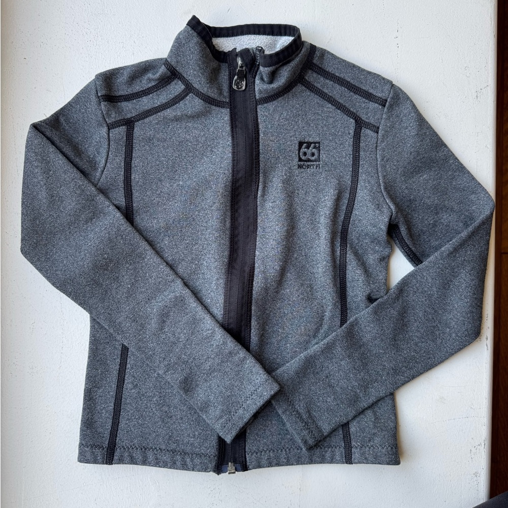 66 North Iceland Youth Loki Heather Jacket Unisex size 6 Year